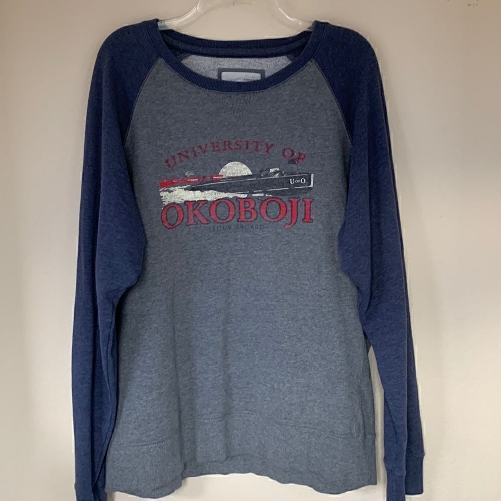 Okoboji‎ Phantoms Sweatshirt Vintage Crewneck Blue Red USA XL
